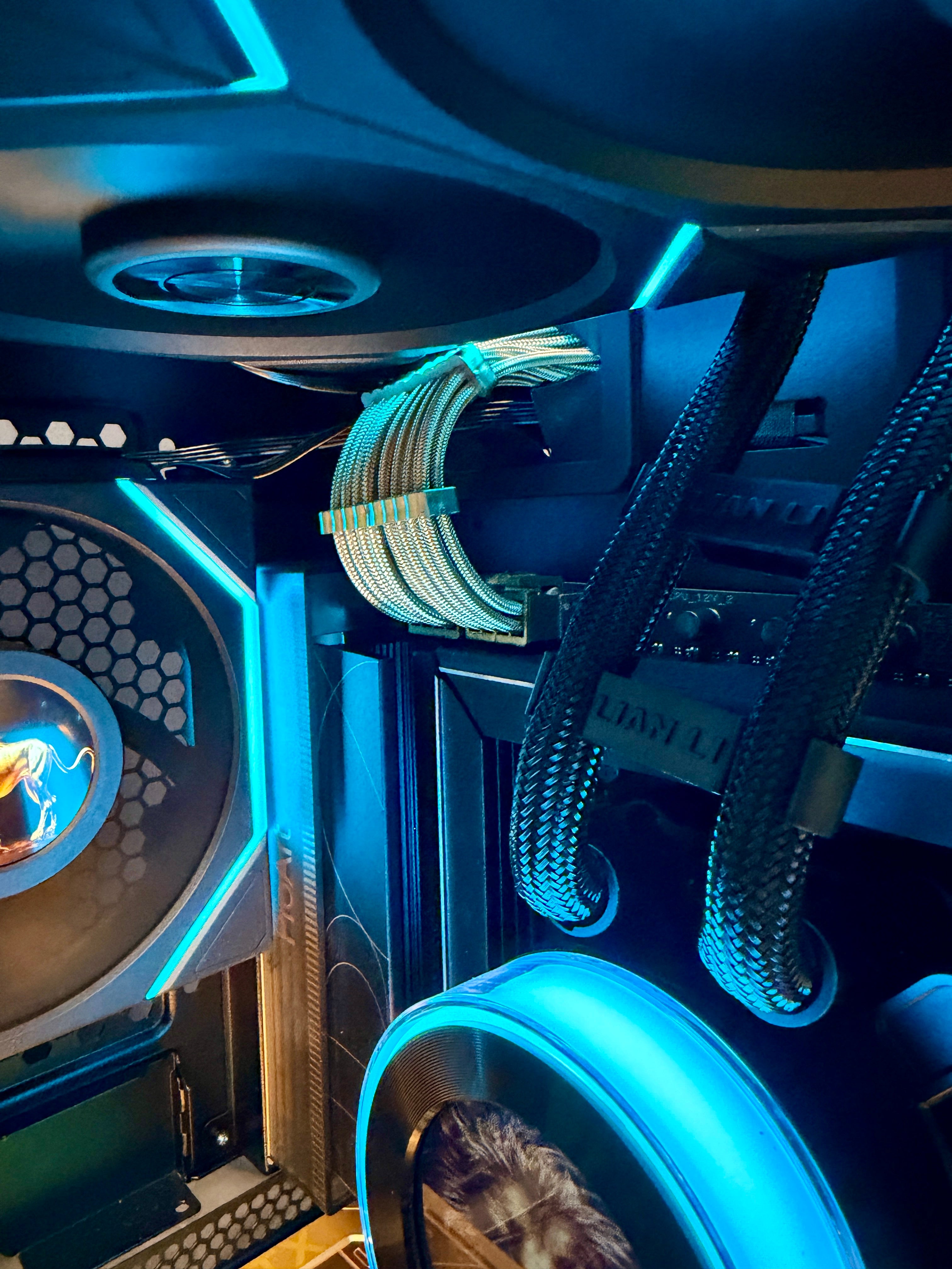 Ready-To-Ship: GOLDEN LION Themed build w/AMD Ryzen 9 9950X3D & ROG Astral 5080 Dhahab Edition, custom hand painted artwork and mods